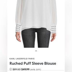 Ruched Puff Sleeve Blouse